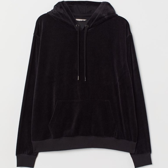 Black velour sweatshirt - Picture 2 of 2